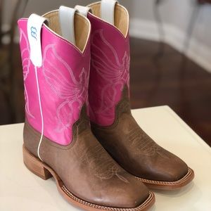 Anderson Bean Girls Square Toe Cowboy Boots Size 2